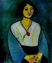 Haga click para ver la imagen ampliada woman in green with a carnation.jpg